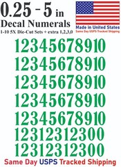 1-10 5x+ School Book Outdoor Vinyl Decal Numbers for Mailbox Door Address Locker