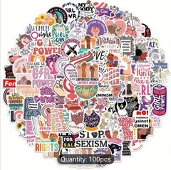 20 PCS Feminist Feminism Womens Girls Rights Power Stickers 2nd Set BRAND NEW