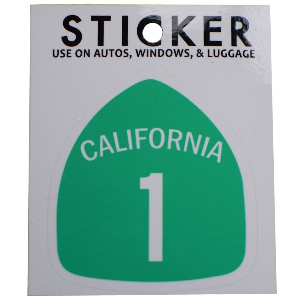California Sticker – Highway 1 Vinyl Decal, Fade Proof, UV Protection 2-5/8″