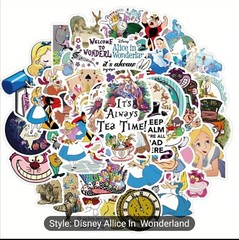 20 PCS Alice In Wonderland 2 Stickers BRAND NEW