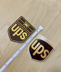 2 PCS UPS Vintage United Parcel Postal Service Vinyl Decal Sticker 3″ USA