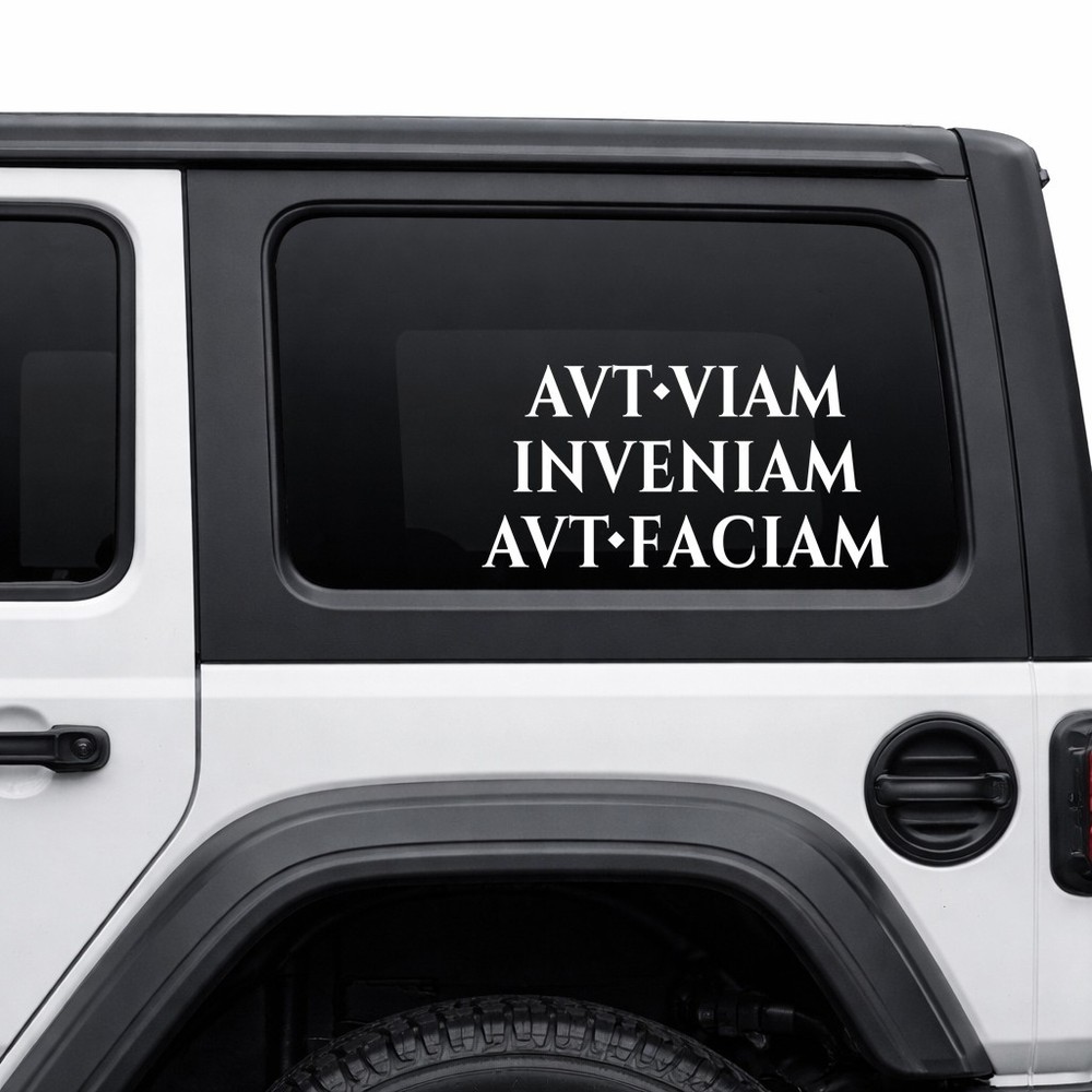 I Will Find A Way Or Make One Vinyl Decal 4×4 Camper Boondock Latin Sticker V2