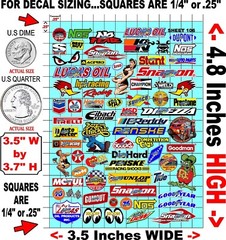 Clear Matte Vinyl Sticker Sheet 106-R/C MODEL Decal fits 1/24-1/16 Scale DIE CUT