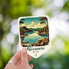 Missouri Retro State Sticker Travel Vinyl Decal for Laptop Water Bottle Car