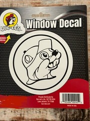NEW Buc-ee’s Window Decal • White with a Bonus Small Buc-ee’s Logo