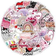 Mother’s Day Vinyl Stickers – 50 Waterproof Decals for Various Surfaces