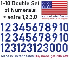 1-10 20+10 Outdoor Vinyl Decal Numbers for Mailbox, Door, Wall, Address, Locker