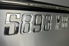 Chrome Boat Registration Numbers Letters 3D Raised Domed Marine Decals