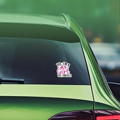 Yes I’m A Girl Yes I Wrestle – Wrestling Girl Power – Wrestling Decal Size 3″