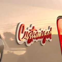 Personalized budget Acrylic Car Emblem – MULTI COLOR Customized Text Names