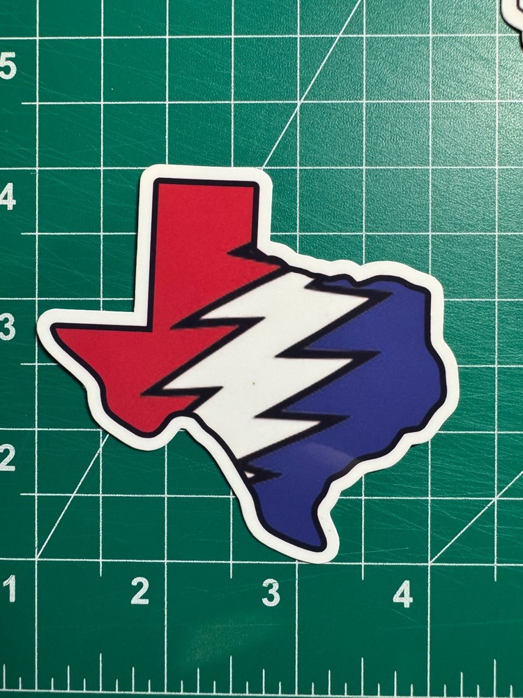 Texas Stealie – Grateful Dead – Laminated Vinyl Sticker 3″x3″