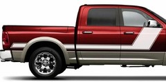 Angled Hockey Sticker Decal Stripe Fits: 09 – 2017 Ram 1500 Quad Crew Cab 3M