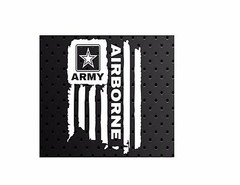 DISTRESSED UNITED STATES ARMY FLAG AIRBORNE VINYL DECAL STICKER 3.8″ x 6.0″