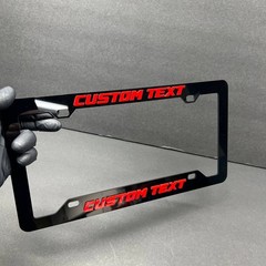 Custom Car License Plate Frame 3D Laser Cut Multicolor Personalized NAME LOGO