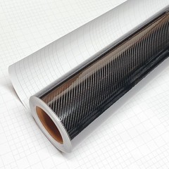 High Gloss 6D Black Carbon Fiber Vinyl Wrap Sticker with Air Release Bubble F…