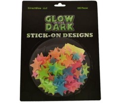 DirectGlow 100pc Multicolor Glow in the Dark Cosmic Stars Wall Ceiling Decor