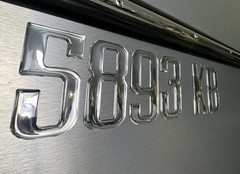 Chrome Boat Registration Numbers Letters 3D Raised Domed Marine Decals