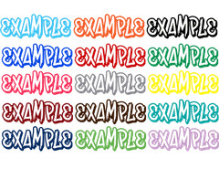 Custom Personalized Decal Vinyl Lettering Text Business Sign High School Style