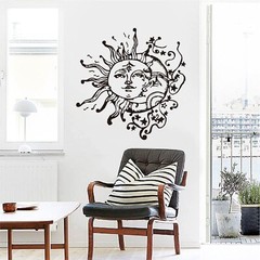 Sun Moon Stars Wall Stickers Celestial Home Decoration for Any Room Modern Bo…