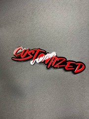 1X Custom Graffiti Font Acrylic Emblem Multicolor Personalized Car text Badge
