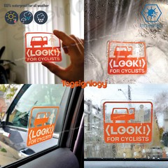 (2 pcs) In Car Camera Recording Dash Cam on Board Bumper Body Waterproof Sticker