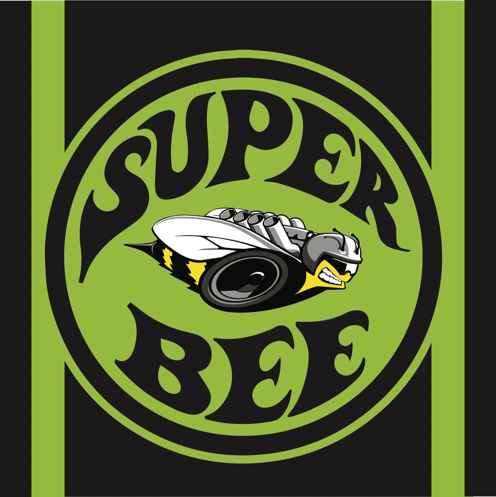 Super Bee vinyl banner man cave garage approx 3×3 scat pack green