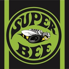 Super Bee vinyl banner man cave garage approx 3×3 scat pack green