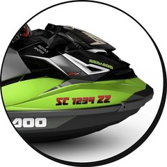 Boat Registration Numbers & Letters 2 Pack 3″ x 15″ Boat & Jetski Stickers GRB
