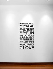 In This House We Do Vinyl Wall Decal Sticker Family Quote Giggle Art Inspire