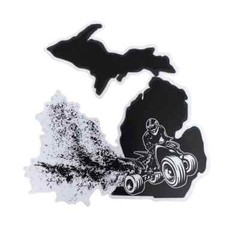 Michigan Quad Decal- Quad Racing- Four Wheeler Decal- Quad Decal- Michigan Quads