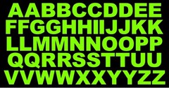 A B C Lettering Alphabet Die Cut Vinyl Decals Waterproof Many Colors and Sizes