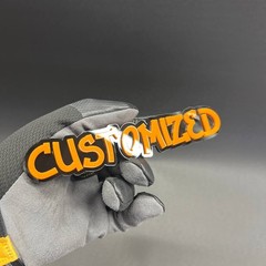 1X Custom Graffiti Font Acrylic Emblem Multicolor Personalized Car text Badge