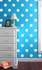 80pcs Polka Dot Wall Decals White 4.8cm Vinyl Circles Nursery