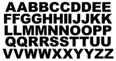 A B C Lettering Alphabet Die Cut Vinyl Decals Waterproof Many Colors and Sizes