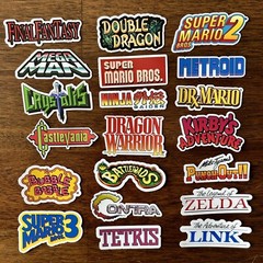 20 Nintendo NES Logo Stickers – White, Clear or Holographic – Waterproof Vinyl