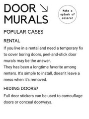 Stained Glass Mermaid Window Door Mural, White, Peel n Stick, Sticker Cover Wrap
