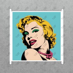Vintage Pop Art Portrait of Glamorous Blonde Woman Marilyn Monroe #8285