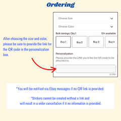 Custom QR Code sticker Personalized Business Website