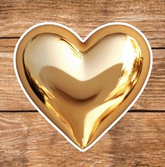 Heart (10 Sticker Set) 2in, Waterproof, Glossy Finish Vinyl.