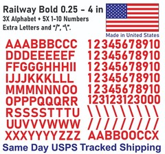 3X Alphabet & 0-10 Vinyl Decal Numbers – Mailbox, Wall, Address, Locker Stickers