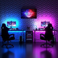DIY 3D Diamond Wall Panels Set – 33 Elegant Black Vinyl Sheets for Any Room