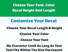 Custom Text Sticker Decals Vinyl Lettering – ANY TEXT – ANY FONT – VINYL DECALS