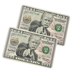 2 Packs Donald Trump 2024 Bill Credit Card Sticker, Debit Card Skin Cover