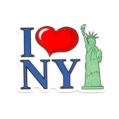 I Love NY Vinyl Sticker Statue of Liberty New York City Travel Souvenir Die Cut