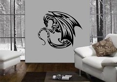 TRIBAL DRAGON WALL ART STICKER 65 x 55cms – Looks great in any room