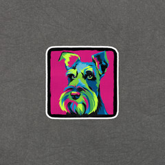 Vibrant Schnauzer Pop Art Sticker – Colorful Dog Decal for Laptop, Car or Mug #3