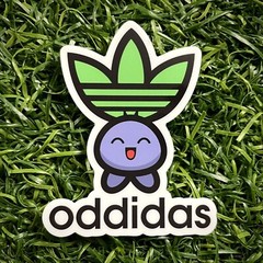 Nintendo X Adidas Mashup Sticker Oddish Oddidas Die Cut Matte 3” Anime Pop Art