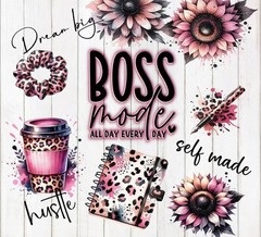 Boss Mode Sticker Decal Laptop Wall Mirror Cup Tumblr Locker Bin