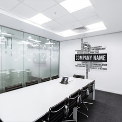 Custom Business Name Vinyl Wall Sticker – Customized Office Letter Sign Decor –
