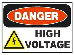 Danger High Voltage Sticker Safety Sticker Sign D180 OSHA